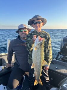 Boy with Trout during Mega-Bite Fishing Charter